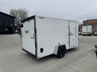 New 2025 H&H 7x12 + 2’V  Rear Ramp Enclosed Cargo Trailer