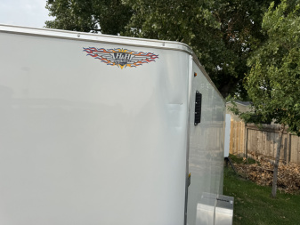 New 2025 H&H 7x12 + 2’V  Rear Ramp Enclosed Cargo Trailer