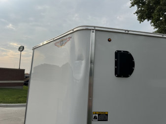 New 2025 H&H 7x12 + 2’V  Rear Ramp Enclosed Cargo Trailer