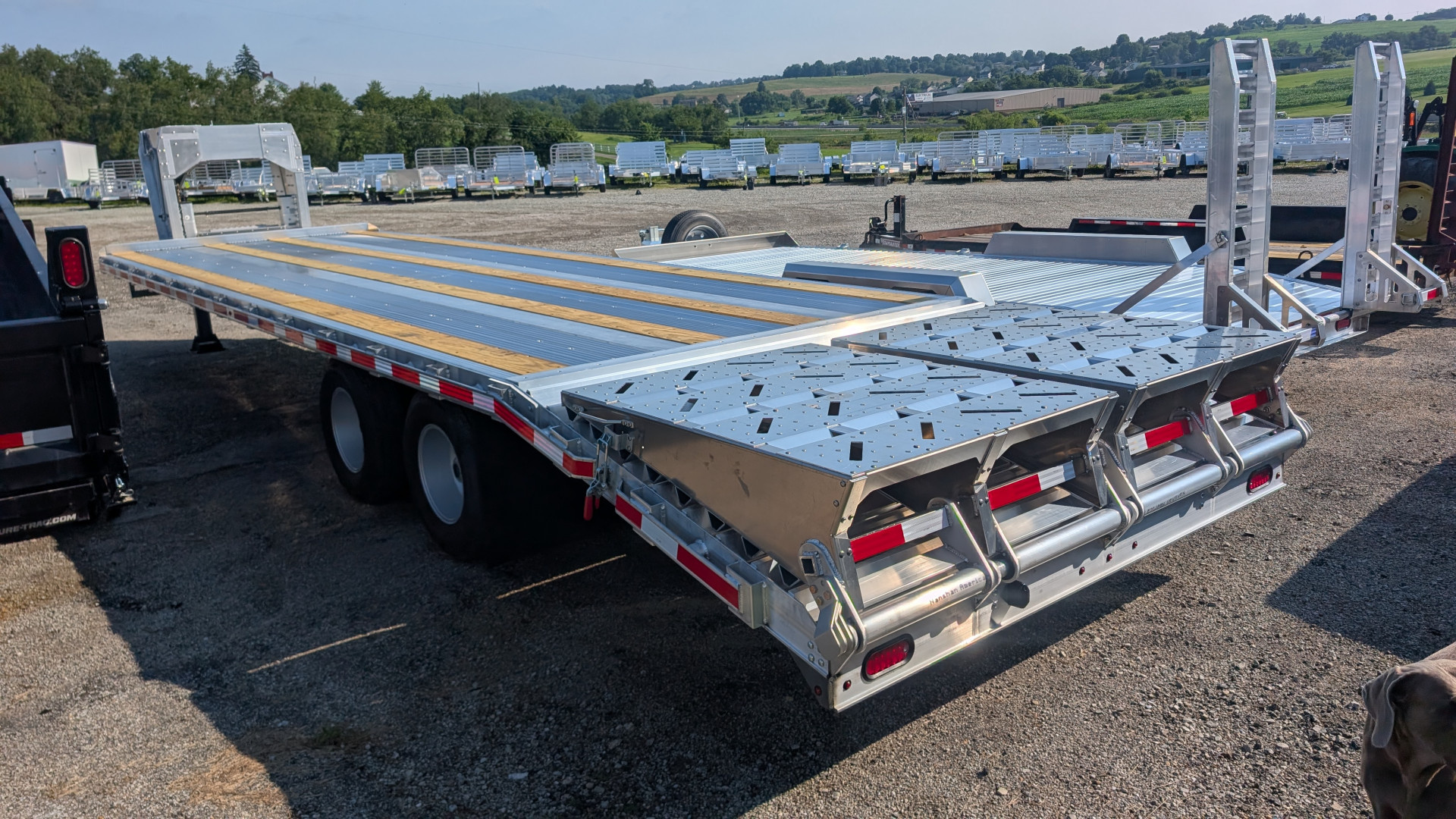New 2025 EBY 20+5 HD GOOSENECK ALUMINUM DECKOVER Trailer w/ 50/50 Ramps (PRICE DROP!!)