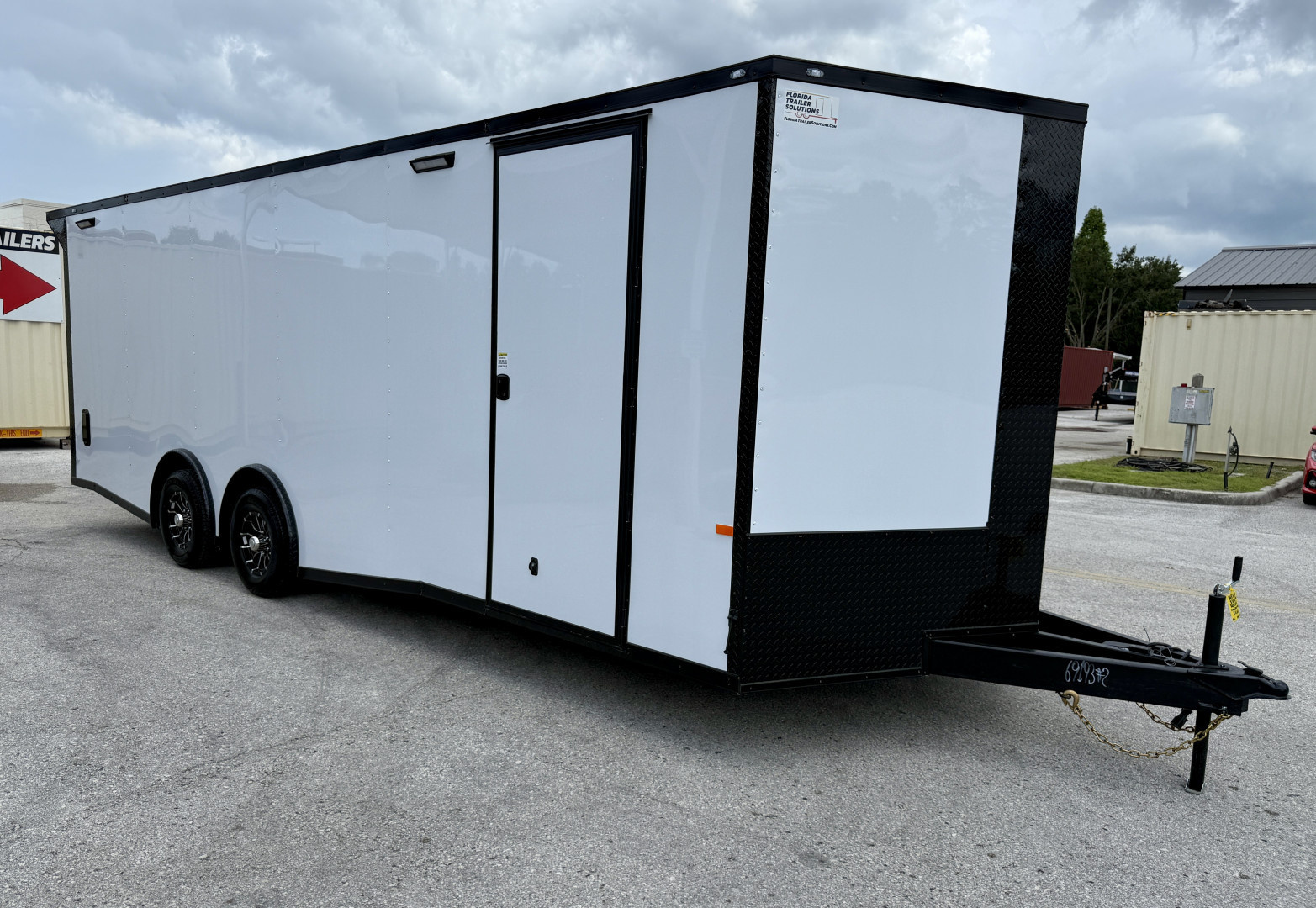 New 2026 Rock Solid Cargo 8.5x24 Rear Ramp Door w/ Escape Door 10K Polycore Black Out Cargo / Enclosed Trailer