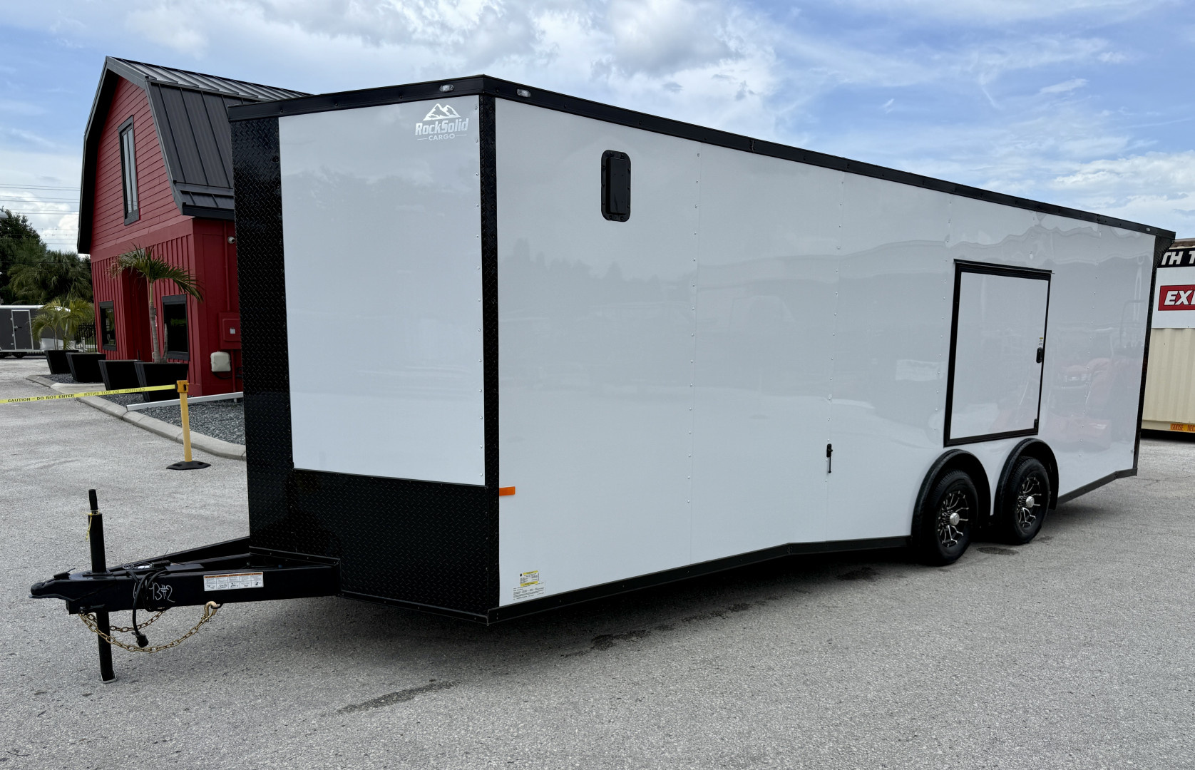 New 2026 Rock Solid Cargo 8.5x24 Rear Ramp Door w/ Escape Door 10K Polycore Black Out Cargo / Enclosed Trailer