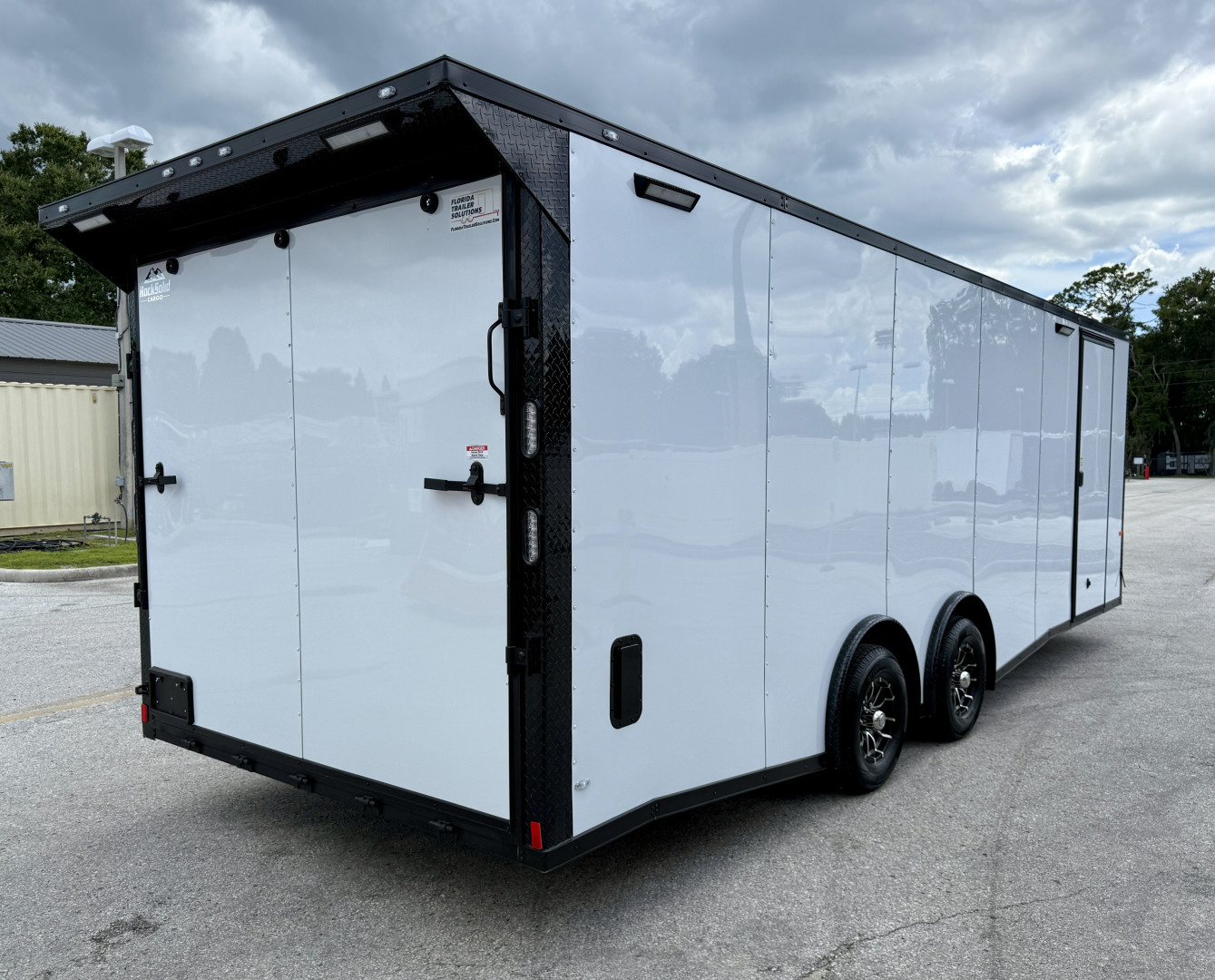 New 2026 Rock Solid Cargo 8.5x24 Rear Ramp Door w/ Escape Door 10K Polycore Black Out Cargo / Enclosed Trailer