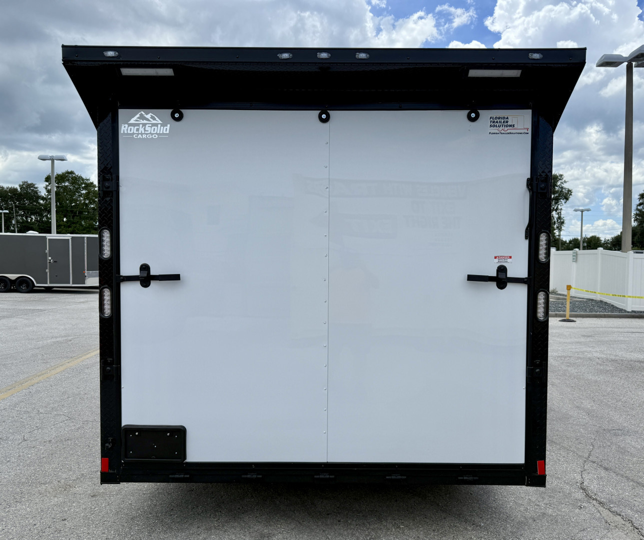 New 2026 Rock Solid Cargo 8.5x24 Rear Ramp Door w/ Escape Door 10K Polycore Black Out Cargo / Enclosed Trailer