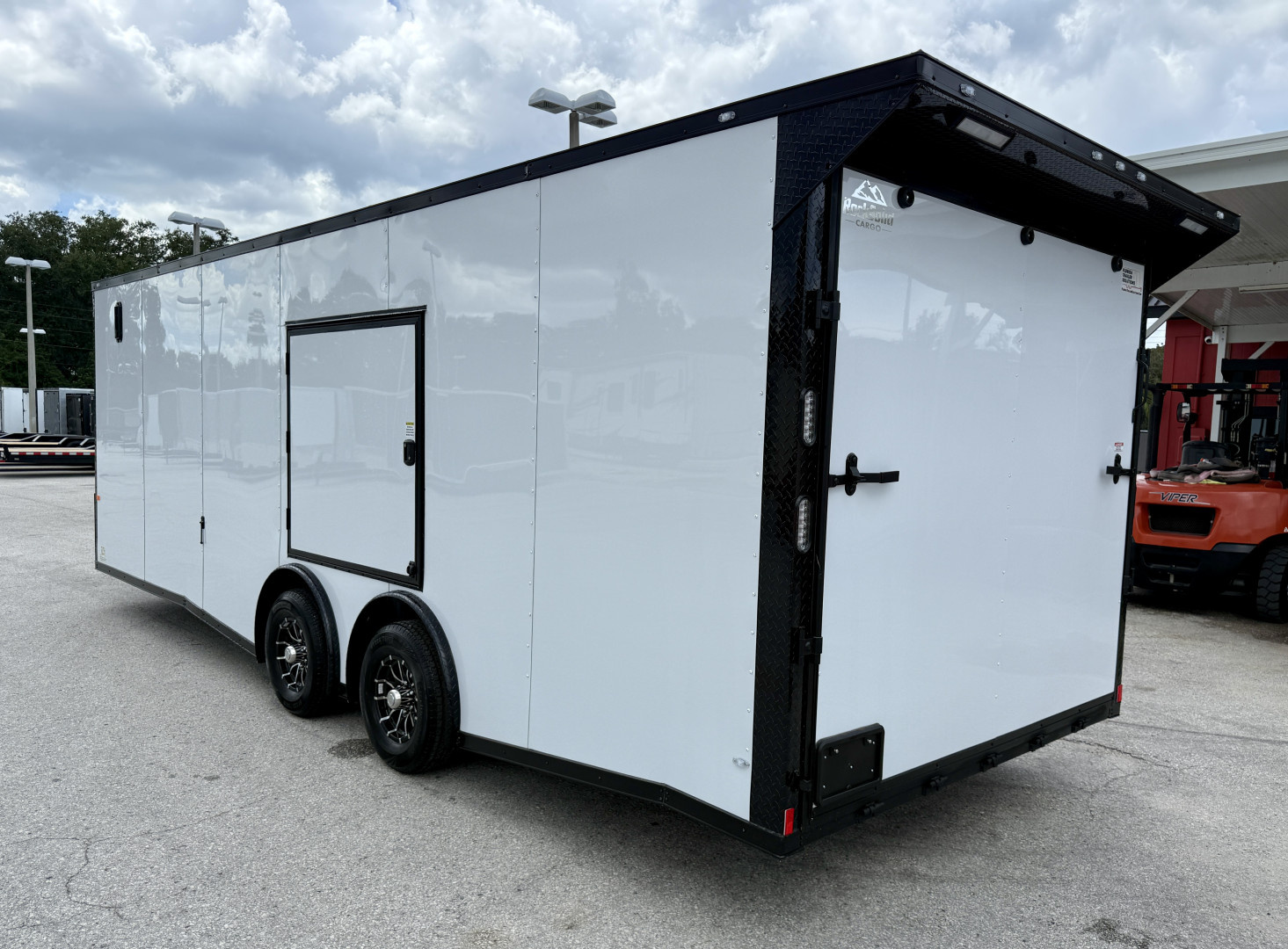 New 2026 Rock Solid Cargo 8.5x24 Rear Ramp Door w/ Escape Door 10K Polycore Black Out Cargo / Enclosed Trailer