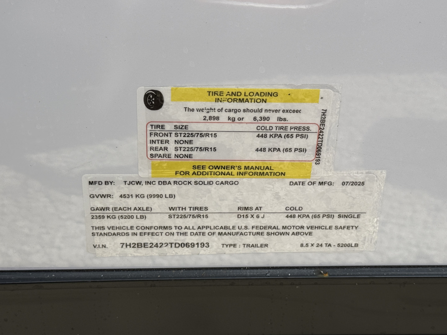 New 2026 Rock Solid Cargo 8.5x24 Rear Ramp Door w/ Escape Door 10K Polycore Black Out Cargo / Enclosed Trailer