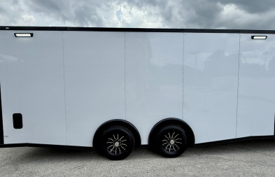 New 2026 Rock Solid Cargo 8.5x24 Rear Ramp Door w/ Escape Door 10K Polycore Black Out Cargo / Enclosed Trailer