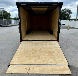 New 2026 Rock Solid Cargo 8.5x24 Rear Ramp Door w/ Escape Door 10K Polycore Black Out Cargo / Enclosed Trailer