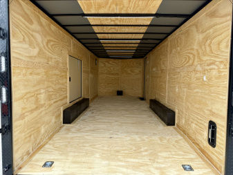 New 2026 Rock Solid Cargo 8.5x24 Rear Ramp Door w/ Escape Door 10K Polycore Black Out Cargo / Enclosed Trailer