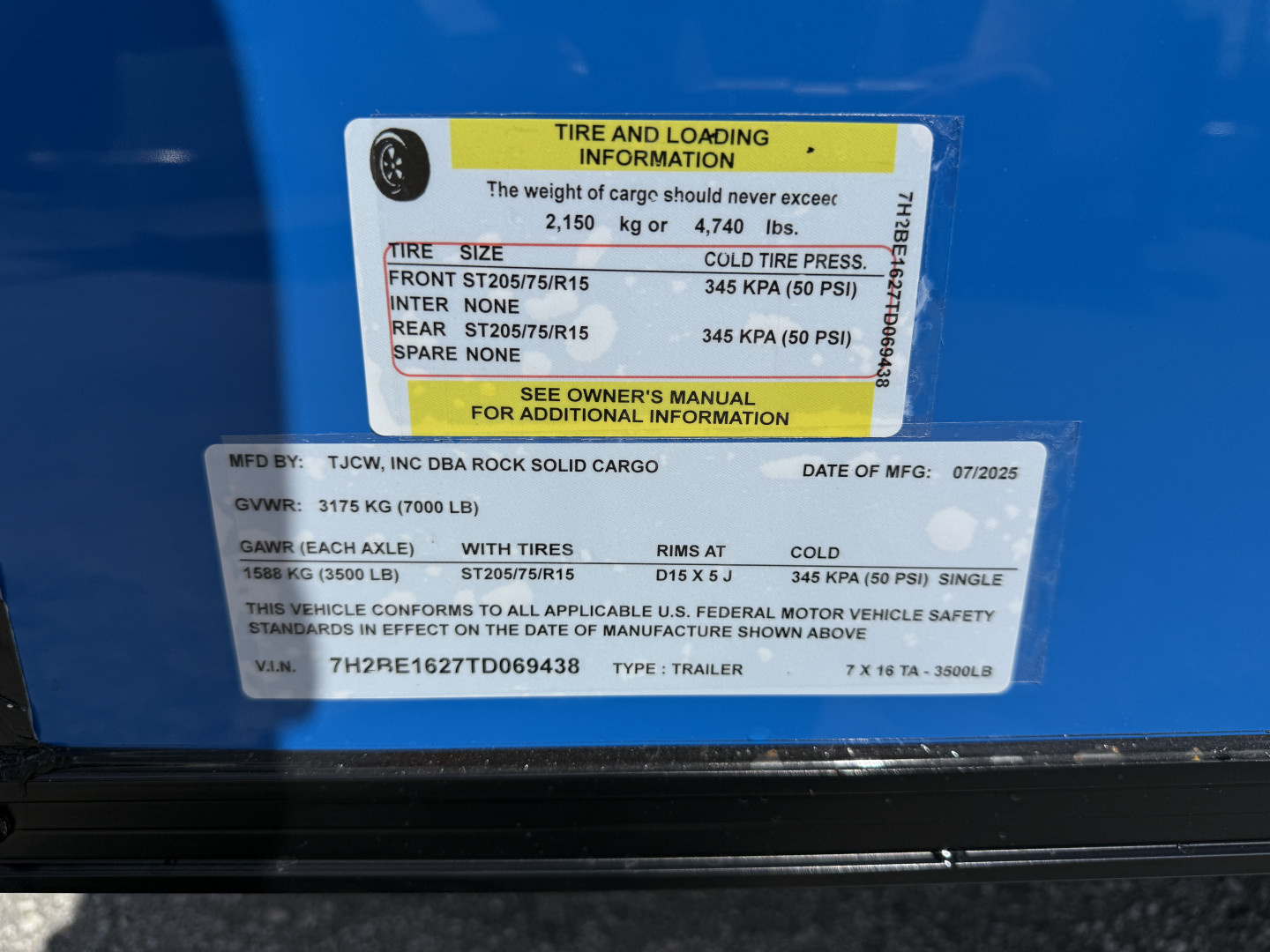 New 2026 Rock Solid Cargo 7x16 Rear Ramp Door 7K Polycore Black Out Cargo / Enclosed Trailer