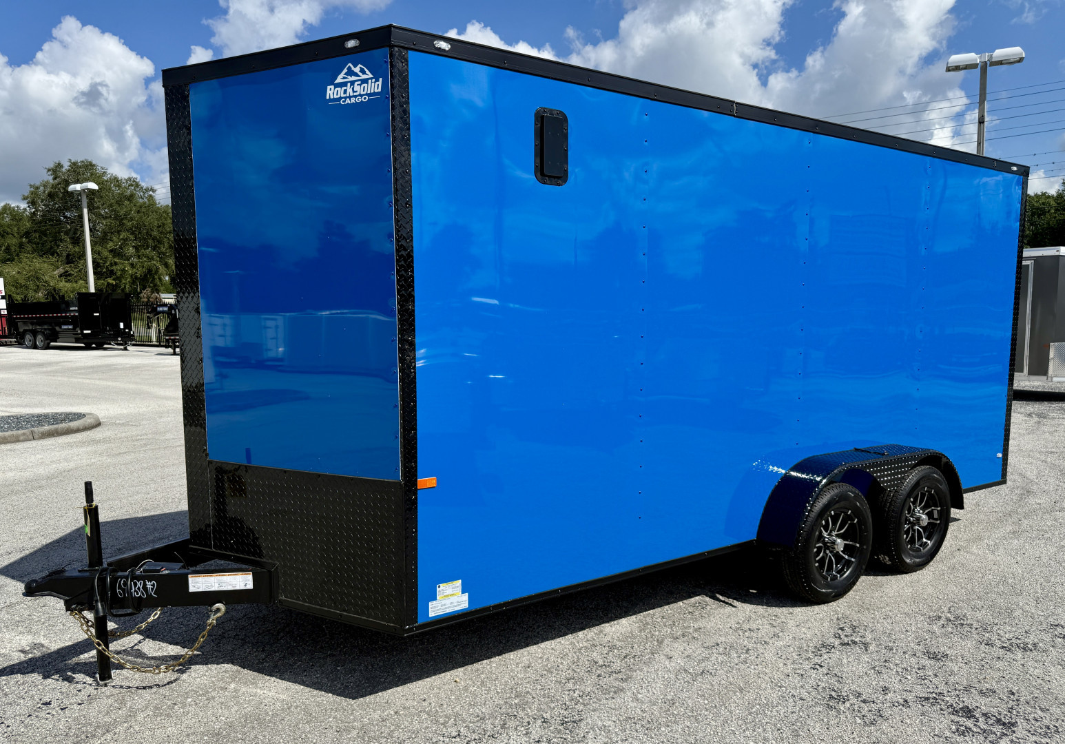 New 2026 Rock Solid Cargo 7x16 Rear Ramp Door 7K Polycore Black Out Cargo / Enclosed Trailer