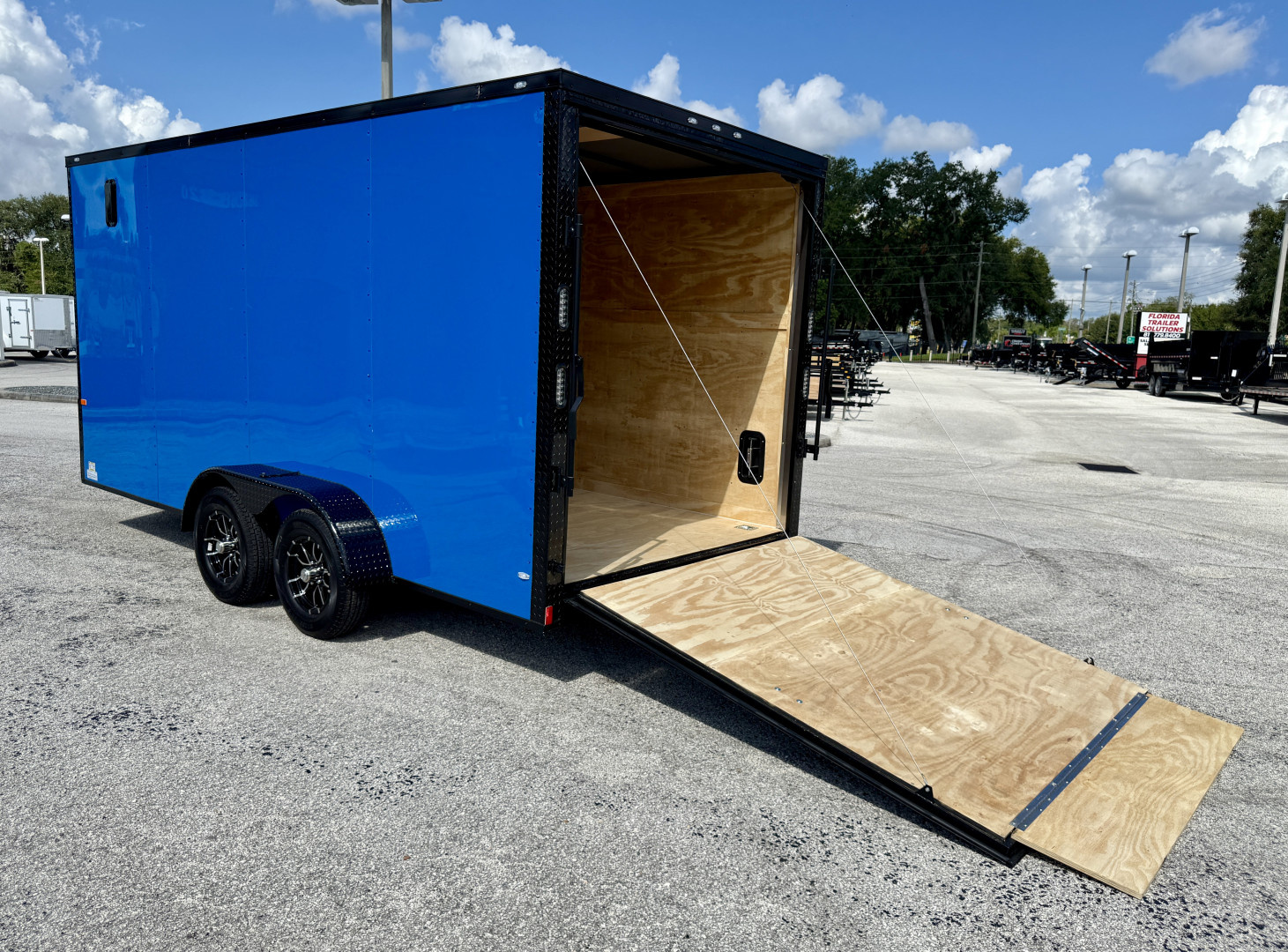 New 2026 Rock Solid Cargo 7x16 Rear Ramp Door 7K Polycore Black Out Cargo / Enclosed Trailer