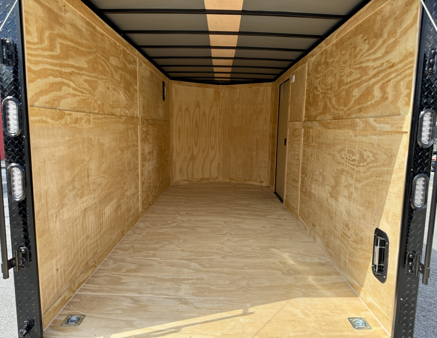 New 2026 Rock Solid Cargo 7x16 Rear Ramp Door 7K Polycore Black Out Cargo / Enclosed Trailer