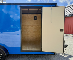 New 2026 Rock Solid Cargo 7x16 Rear Ramp Door 7K Polycore Black Out Cargo / Enclosed Trailer