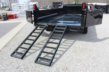New 2025 Sure-Trac 7' x 16' HD Low Profile Telescopic Lift Hydraulic Dump Trailer - 14000# GVW