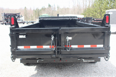 New 2025 Sure-Trac 7' x 16' HD Low Profile Telescopic Lift Hydraulic Dump Trailer - 14000# GVW