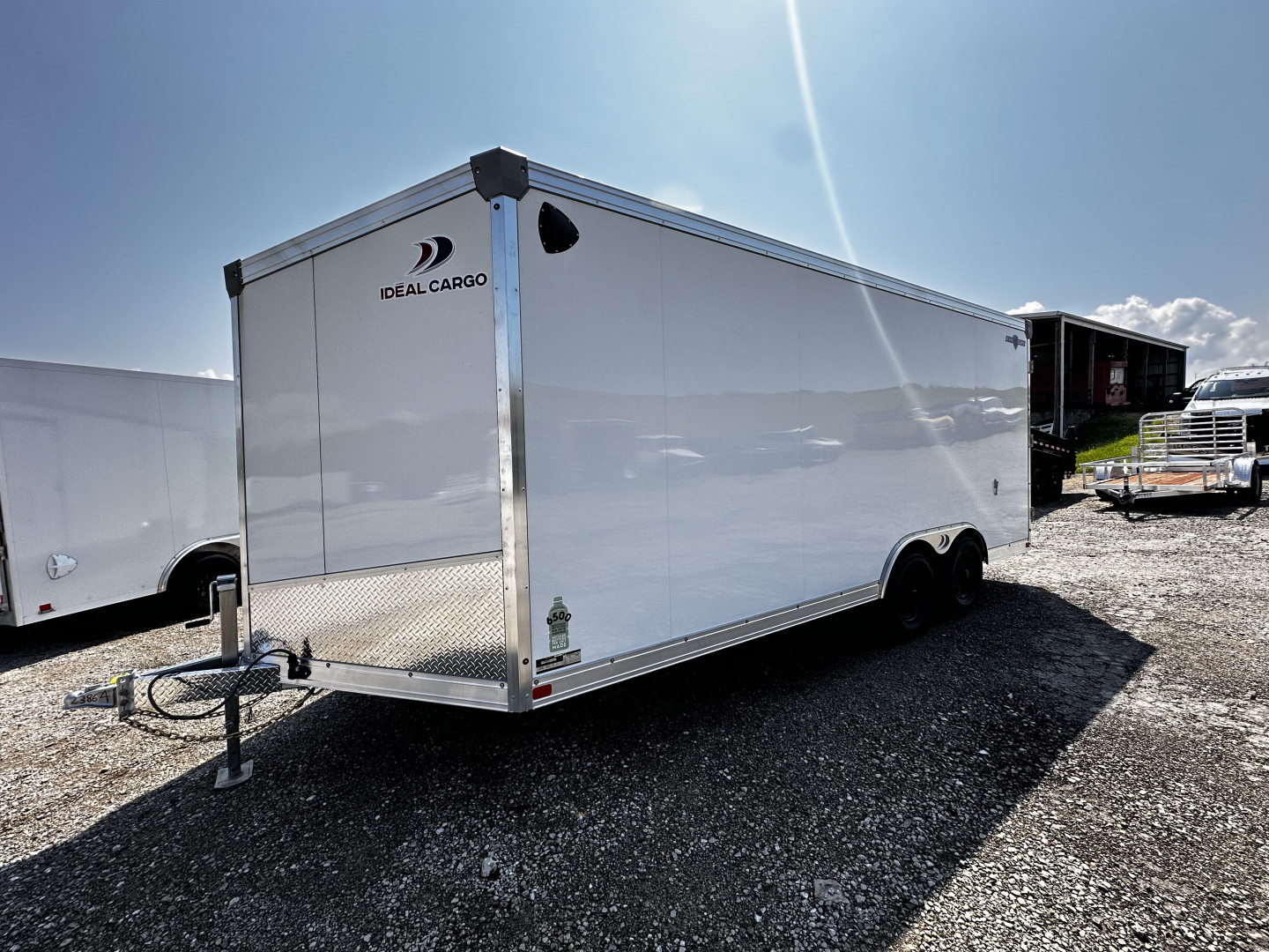 New 2026 Ideal Cargo 8.5x18 EvoCore "Work Zone" Contractor (GALVANIZED FRAME) w/ Barn Doors