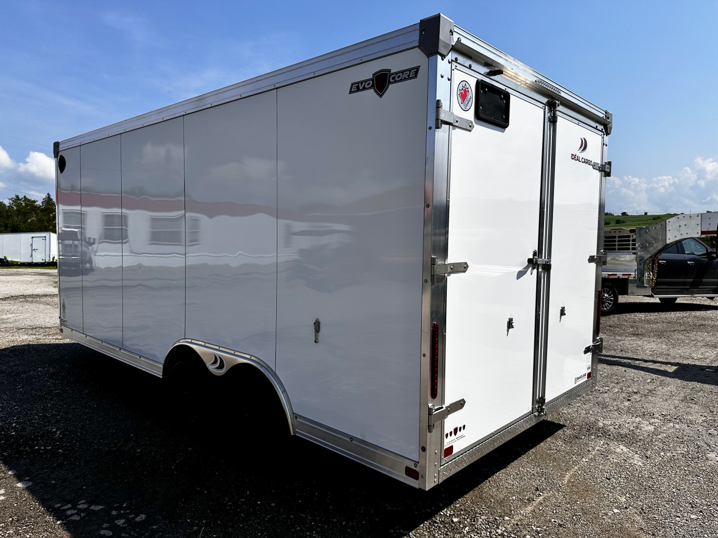 New 2026 Ideal Cargo 8.5x18 EvoCore "Work Zone" Contractor (GALVANIZED FRAME) w/ Barn Doors