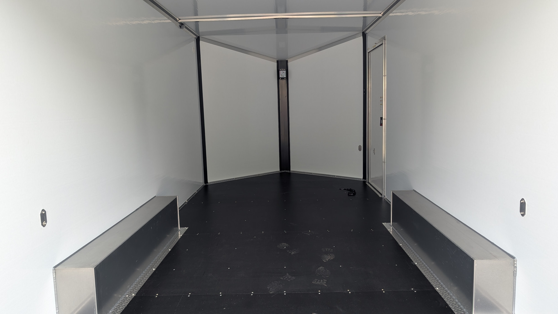 New 2026 Ideal Cargo 8.5x18 EvoCore "Work Zone" Contractor (GALVANIZED FRAME) w/ Barn Doors