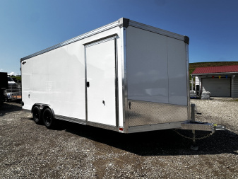 New 2026 Ideal Cargo 8.5x18 EvoCore "Work Zone" Contractor (GALVANIZED FRAME) w/ Barn Doors