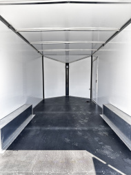 New 2026 Ideal Cargo 8.5x18 EvoCore "Work Zone" Contractor (GALVANIZED FRAME) w/ Barn Doors