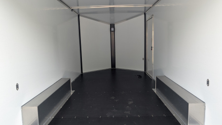 New 2026 Ideal Cargo 8.5x18 EvoCore "Work Zone" Contractor (GALVANIZED FRAME) w/ Barn Doors