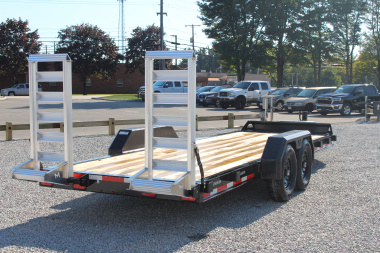 New 2025 Moritz ELBH 7' x 22' Low Pro - Aluminum Ramps - Equipment Trailer - 14000# GVW