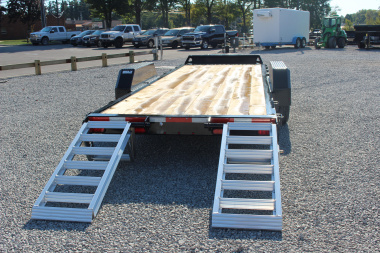 New 2025 Moritz ELBH 7' x 22' Low Pro - Aluminum Ramps - Equipment Trailer - 14000# GVW