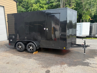 New 2025 Look Trailers 7 x 14 ST DLX BLACKOUT Tandem Axle Enclosed Trailers 7K - GVW