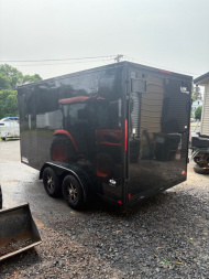 New 2025 Look Trailers 7 x 14 ST DLX BLACKOUT Tandem Axle Enclosed Trailers 7K - GVW