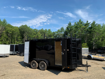 New 2025 Spartan 7X14 +2ft V-nose /6'6  interior height / .080 Polycore/ Blackout Package/Contractor Package/ Walkable-Roof- 7000GVW