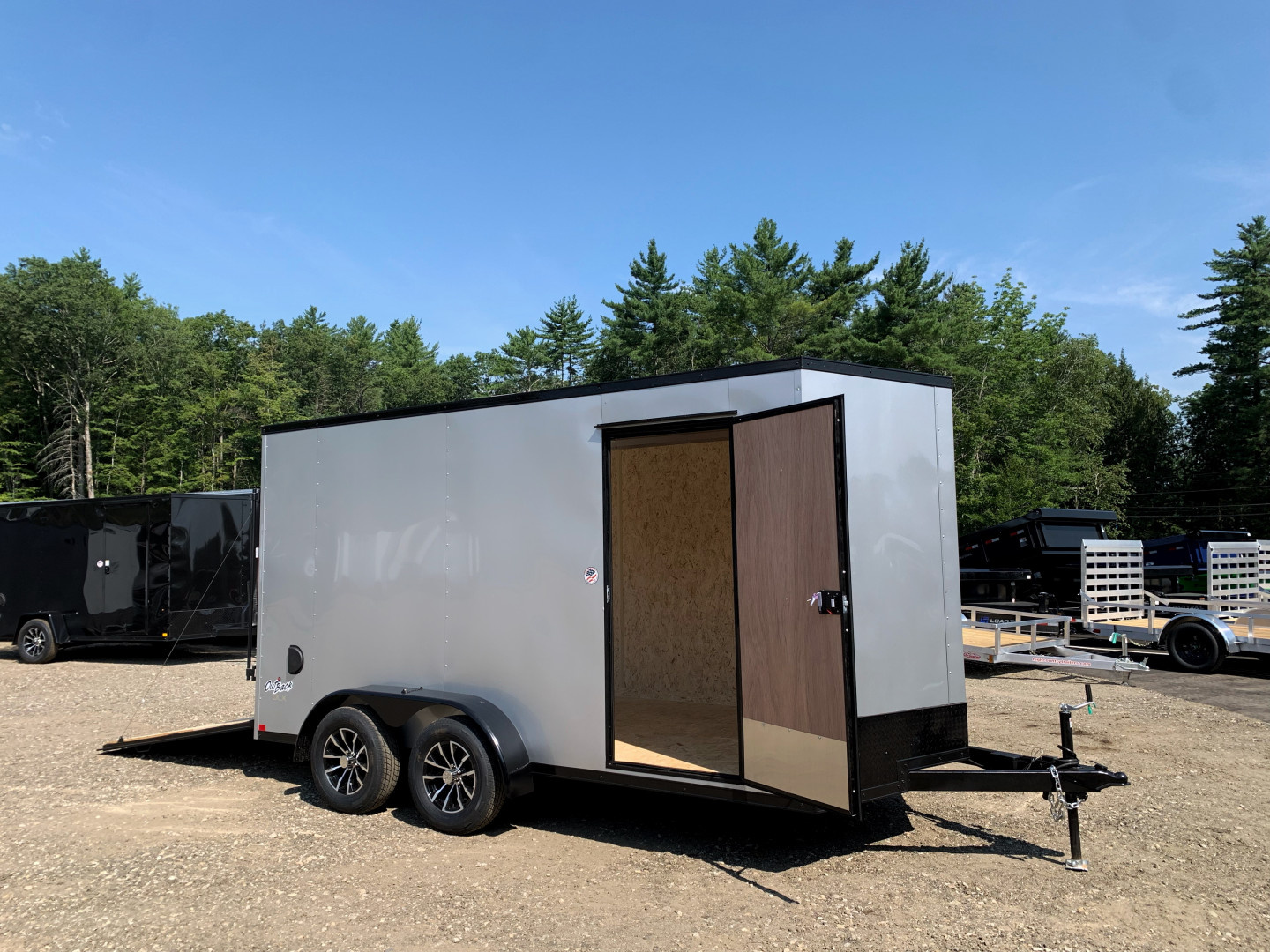 New 2025 Pace American 7X14 +2ft V-nose / Blackout Package/ 7' interior - 7000GVW