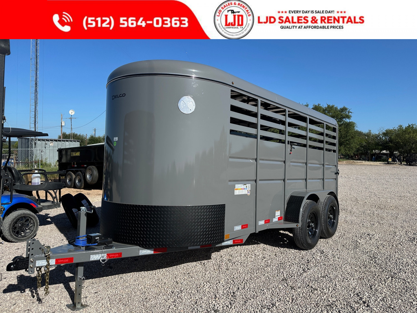 New 2026 Delco 6' x 16' Livestock Trailer