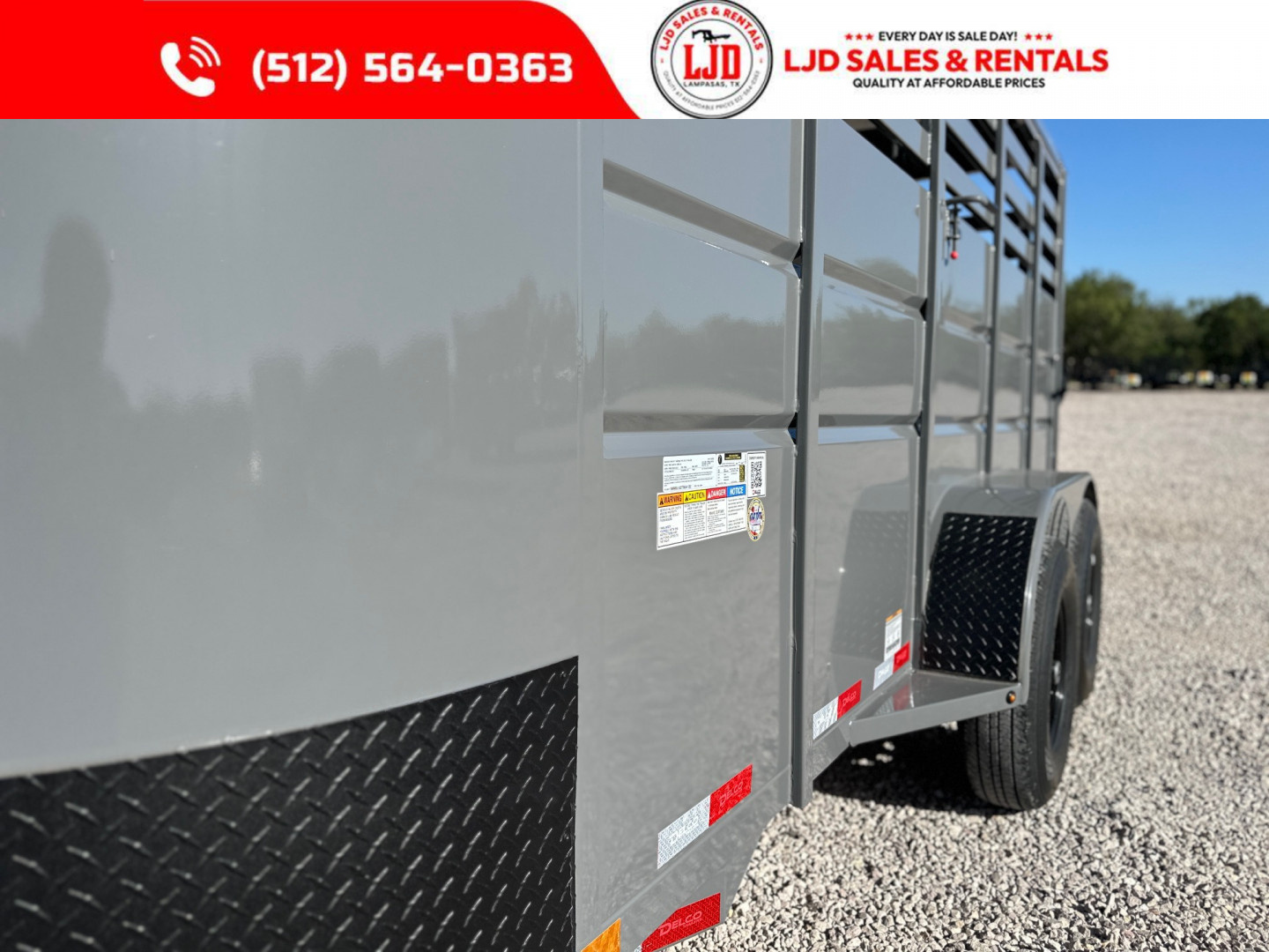 New 2026 Delco 6' x 16' Livestock Trailer