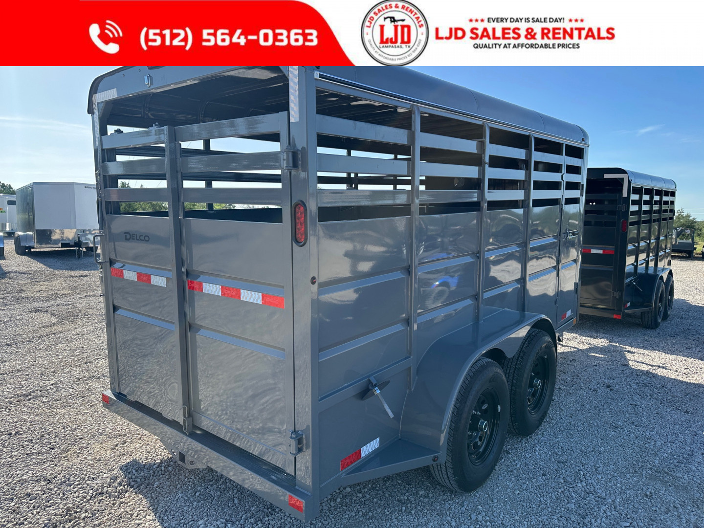 New 2026 Delco 6' x 16' Livestock Trailer