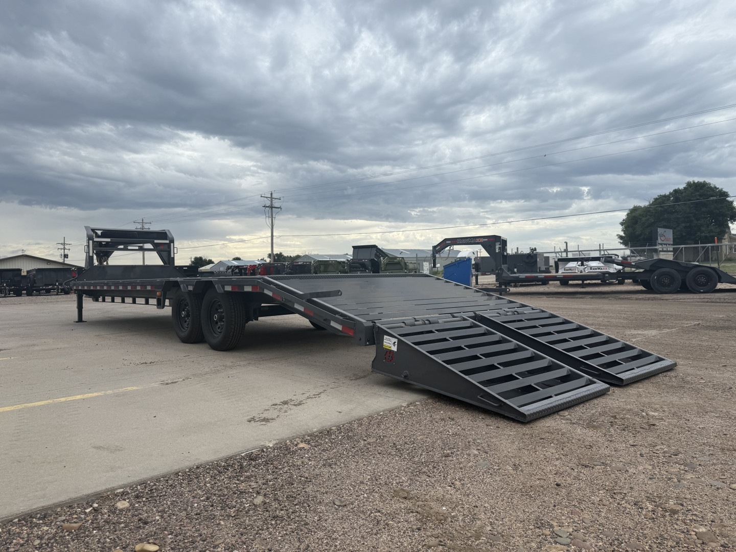 New 2026 Buckshot MFG Single Bolt 28R 14K Flatbed Trailer