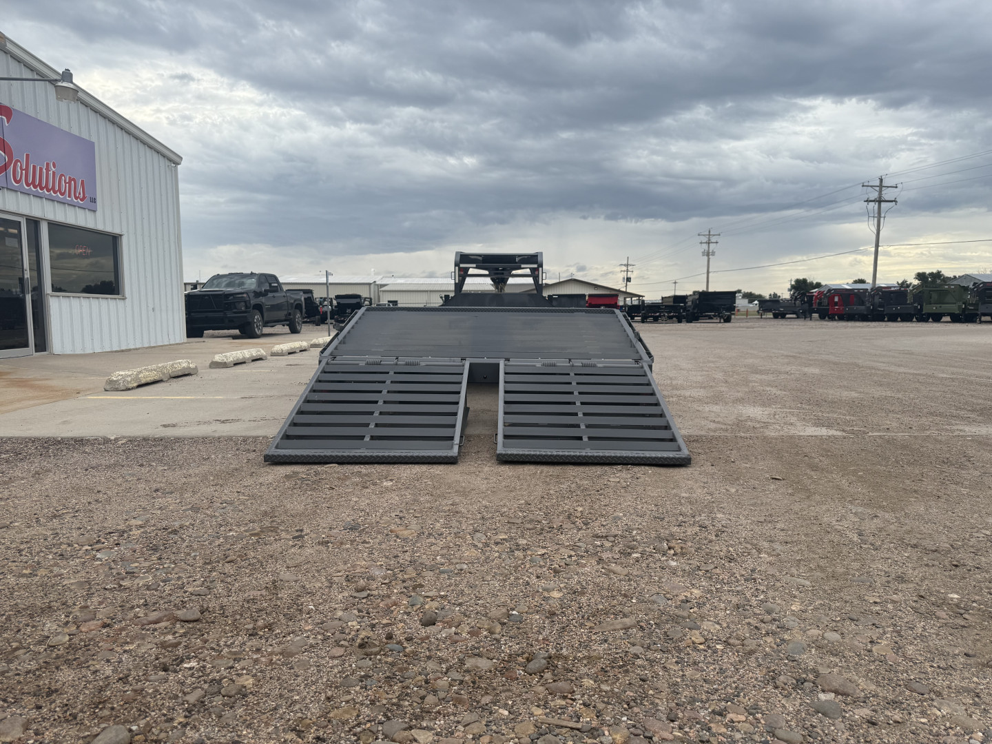 New 2026 Buckshot MFG Single Bolt 28R 14K Flatbed Trailer