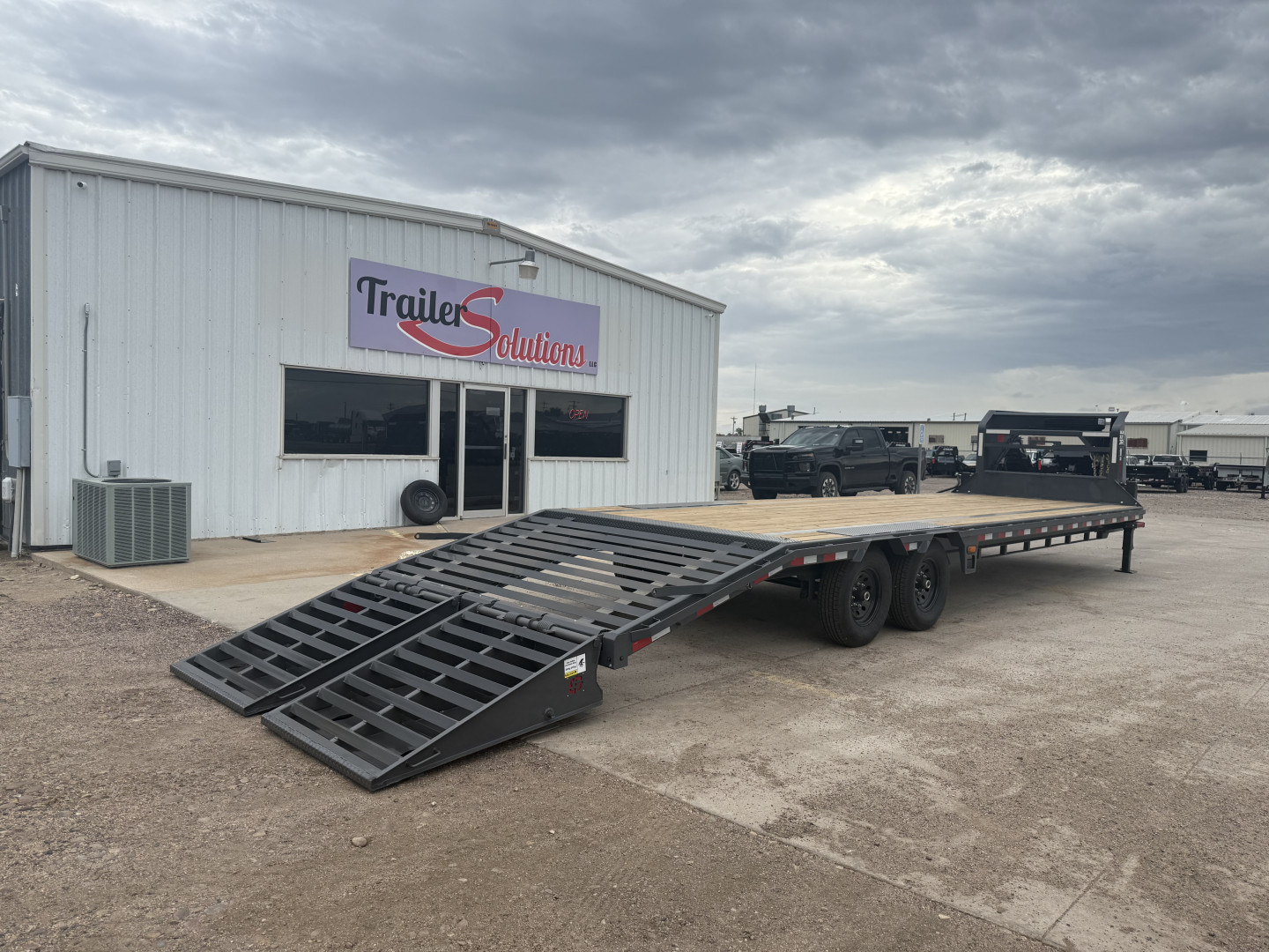 New 2026 Buckshot MFG Single Bolt 28R 14K Flatbed Trailer