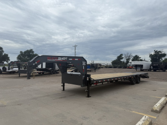 New 2026 Buckshot MFG Single Bolt 28R 14K Flatbed Trailer