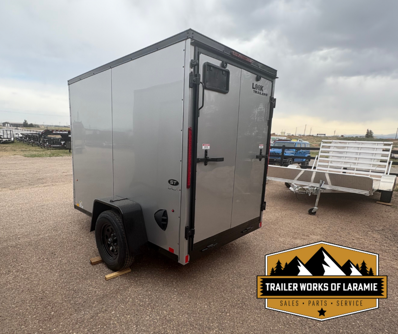 New 2026 Look Trailers Cargo / Enclosed Trailer 5x8-Silver W/Black Trim