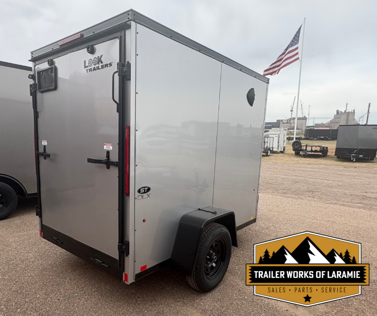 New 2026 Look Trailers Cargo / Enclosed Trailer 5x8-Silver W/Black Trim