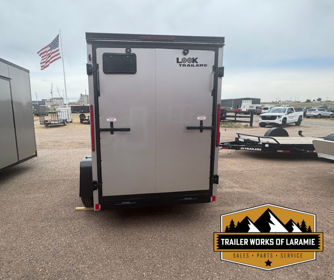 New 2026 Look Trailers Cargo / Enclosed Trailer 5x8-Silver W/Black Trim