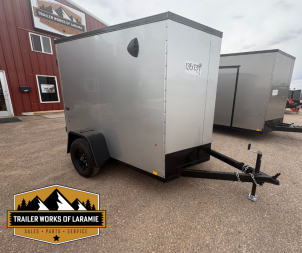 New 2026 Look Trailers Cargo / Enclosed Trailer 5x8-Silver W/Black Trim