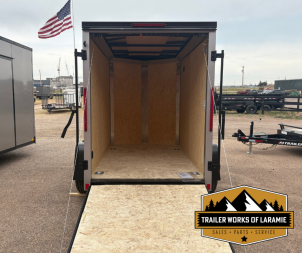 New 2026 Look Trailers Cargo / Enclosed Trailer 5x8-Silver W/Black Trim