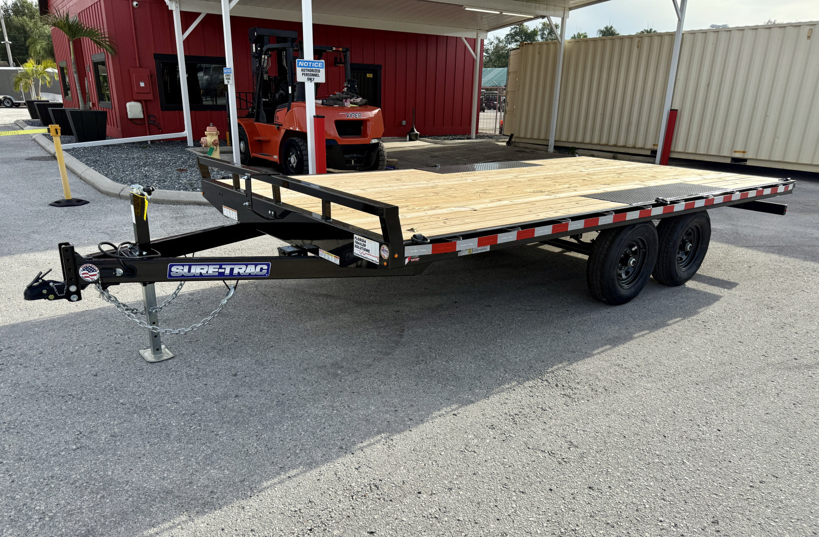 New 2025 Sure-Trac 8.5X16 LP Flat Deck Deckover Trailer