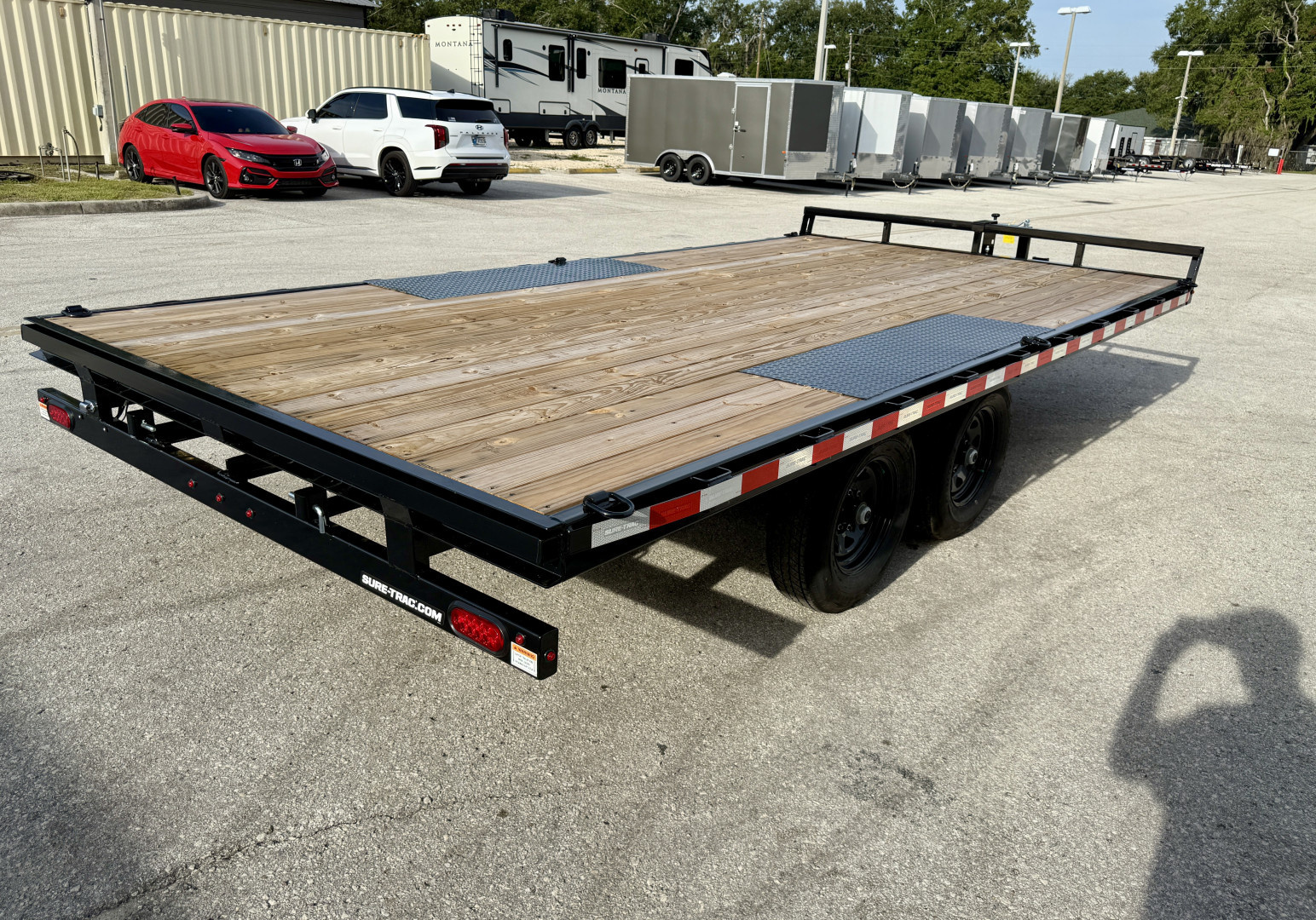 New 2025 Sure-Trac 8.5X16 LP Flat Deck Deckover Trailer