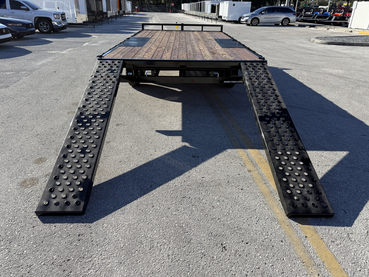 New 2025 Sure-Trac 8.5X16 LP Flat Deck Deckover Trailer