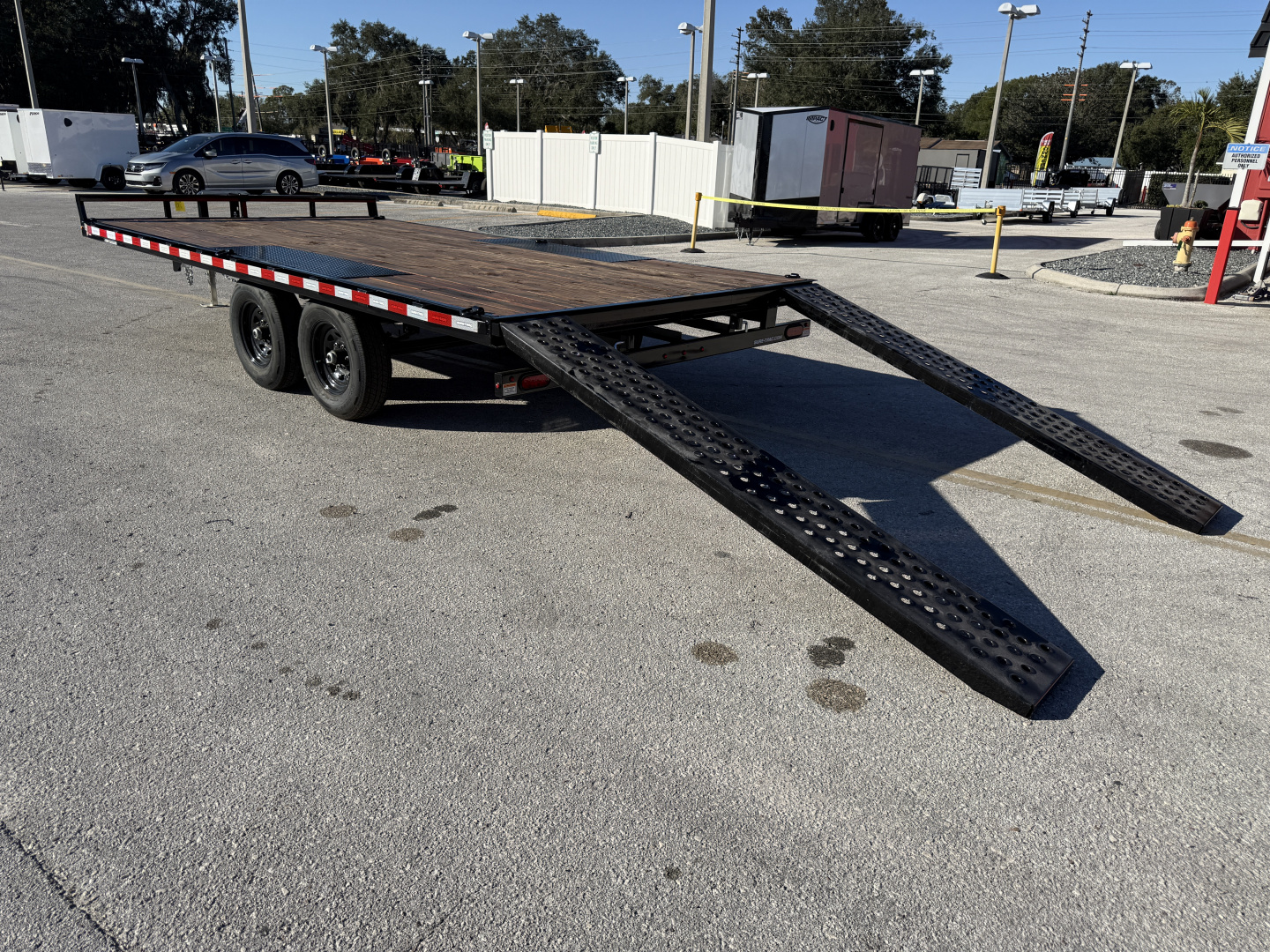 New 2025 Sure-Trac 8.5X16 LP Flat Deck Deckover Trailer