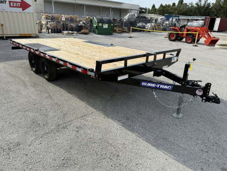 New 2025 Sure-Trac 8.5X16 LP Flat Deck Deckover Trailer