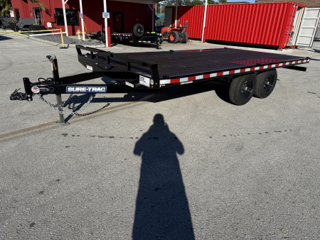 New 2025 Sure-Trac 8.5X16 LP Flat Deck Deckover Trailer